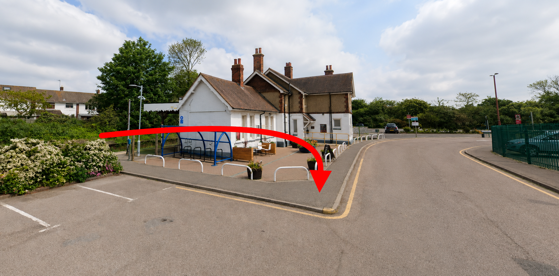 Burnham-on-Crouch Railway Station pickup and drop-off area near Station Approach