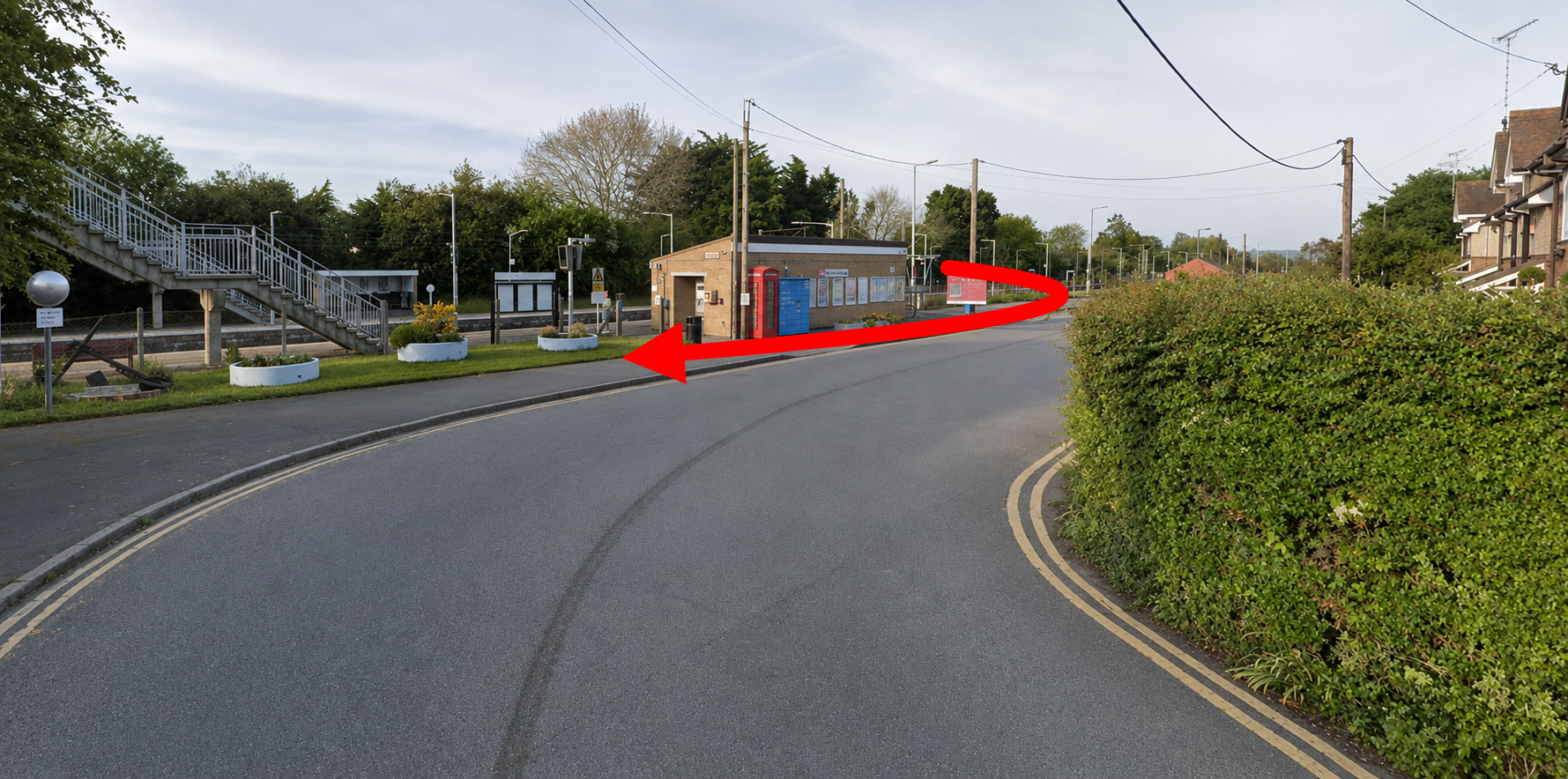 North Fambridge Railway Station pickup and drop-off area near Station Approach